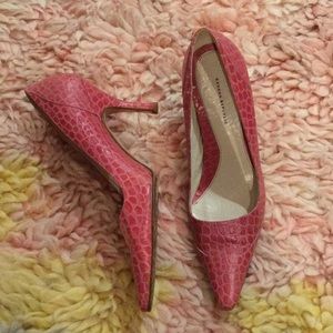 Pink Snake Skin Heel Banana Republic